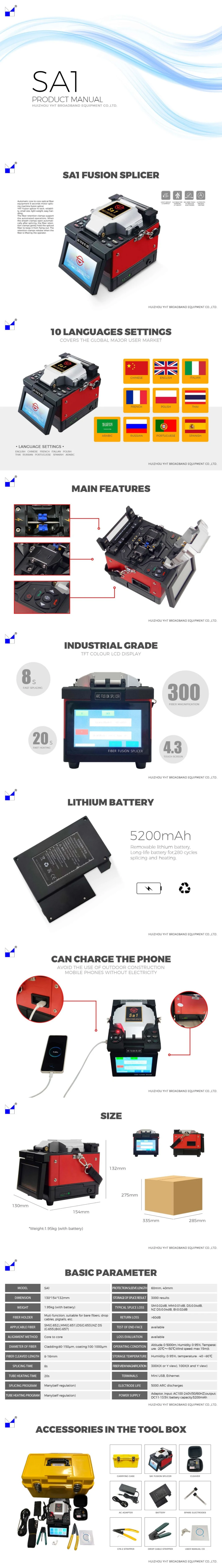 Fiber Optic Fusion Splicer Core to Core 4motors