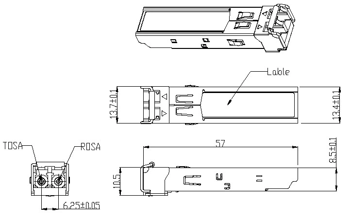 High Performance Cisco System Compatible 10g 40km Single Fiber Optic Transceiver XFP