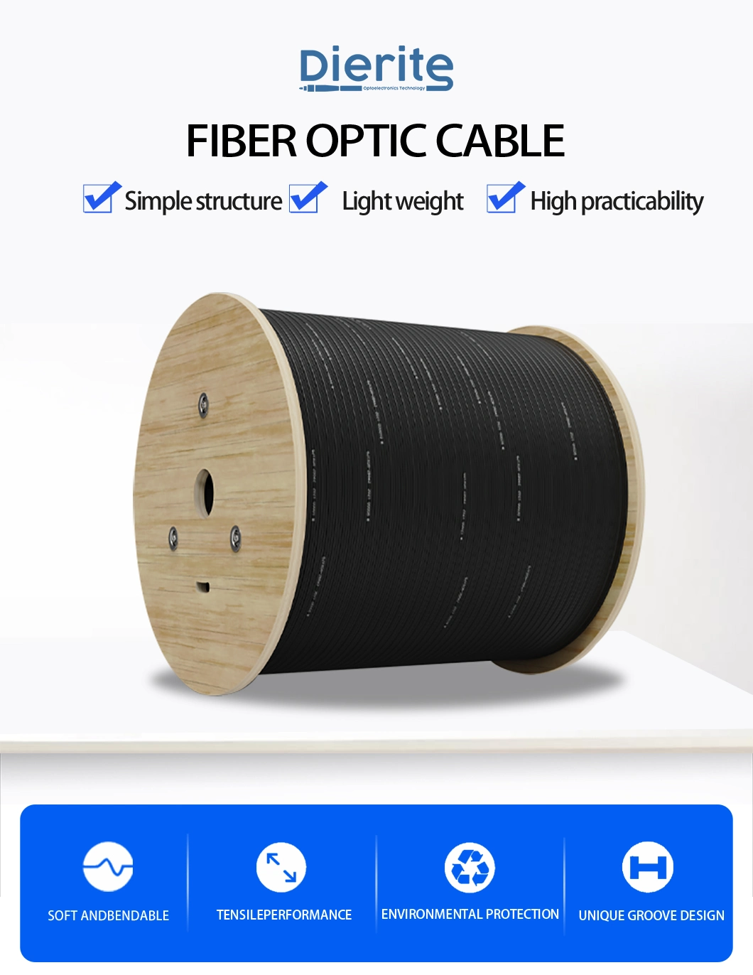 Manufacturer Supply Indoor Single-Mode Distribution Communication Fiber Optic Cable CPR Approve for Indoor Shaft Level and Forced Ventilation Level Wiring