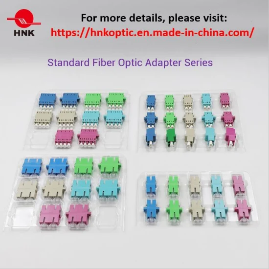 Sc/LC/FC/St/Mu/MTRJ/MPO Simplex/Duplex/Quad Singlemode/Multimode Om3/Om4/APC Adattatore per vetro ibrido standard o ibrido